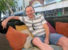 Graeme Brown relaxes at a cafe near his home in Cronulla NSW